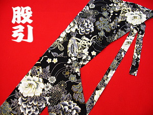 義若オリジナルの股引 金彩牡丹と桜